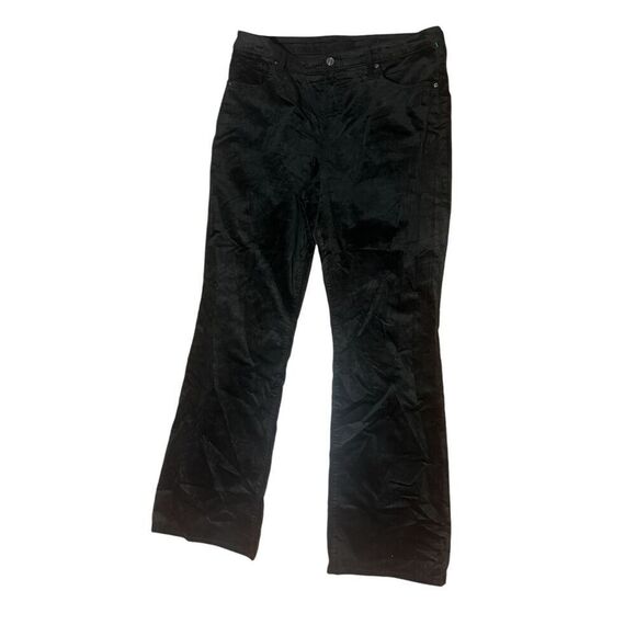 Great Condition Chicos CHICO'S Black Velvet Slim  Pants Comfy Lounge Casual ligh - Picture 2 of 9